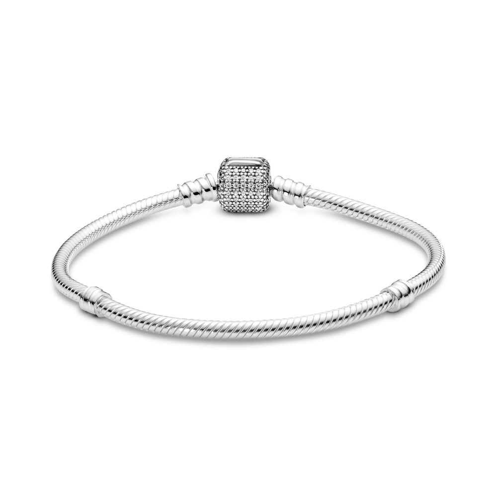 Brazalete Momentos Cadena de Serpiente con broche de Pavé brillante