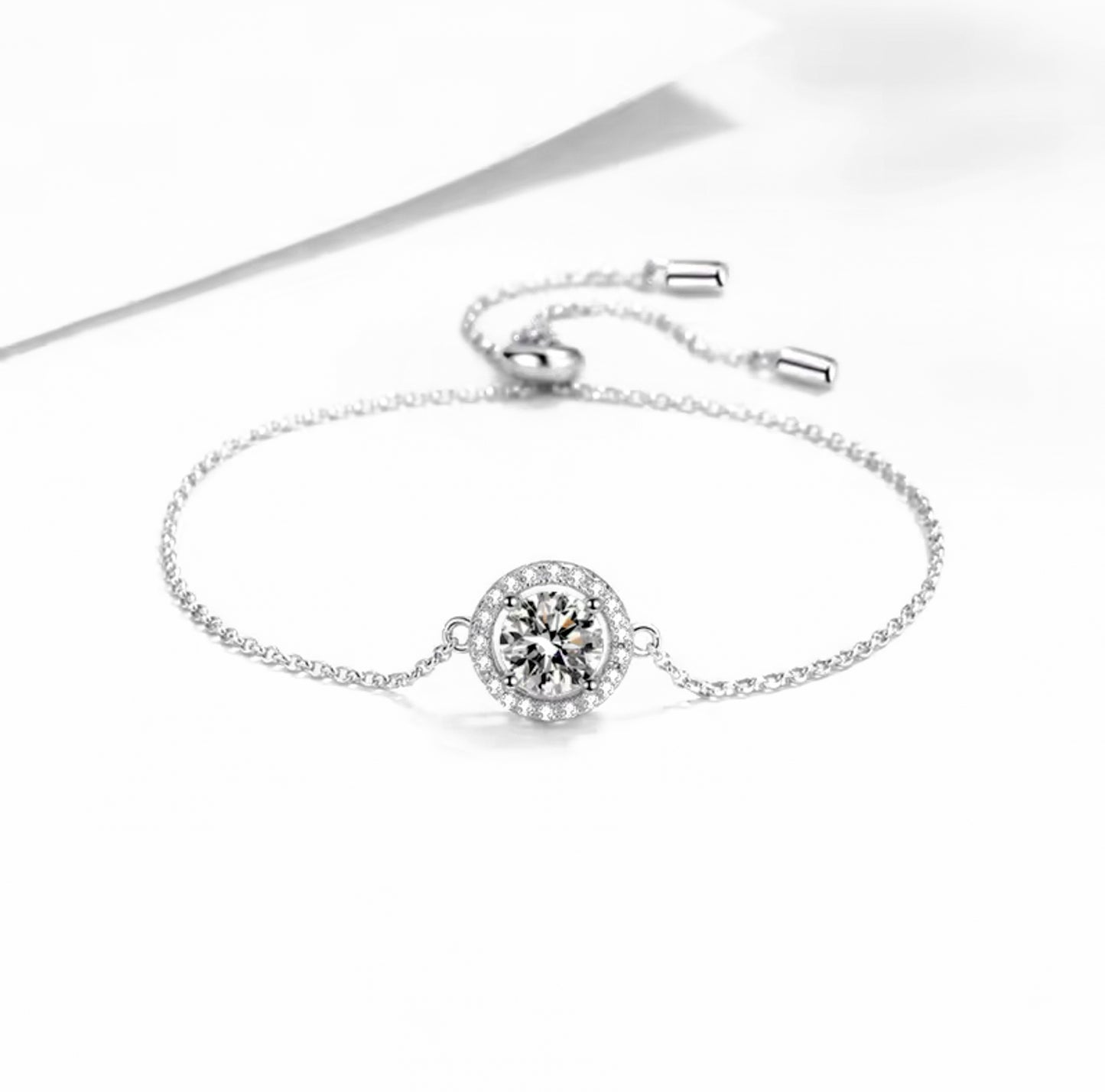 Pulsera de Moissanita de 6.5 mm en forma Circular