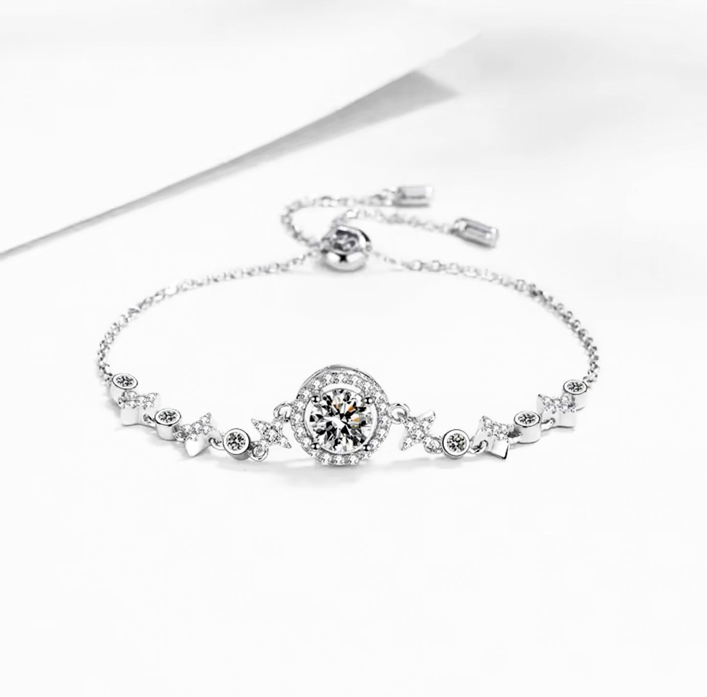 Pulsera de Moissanita de 6.5 mm en forma Circular