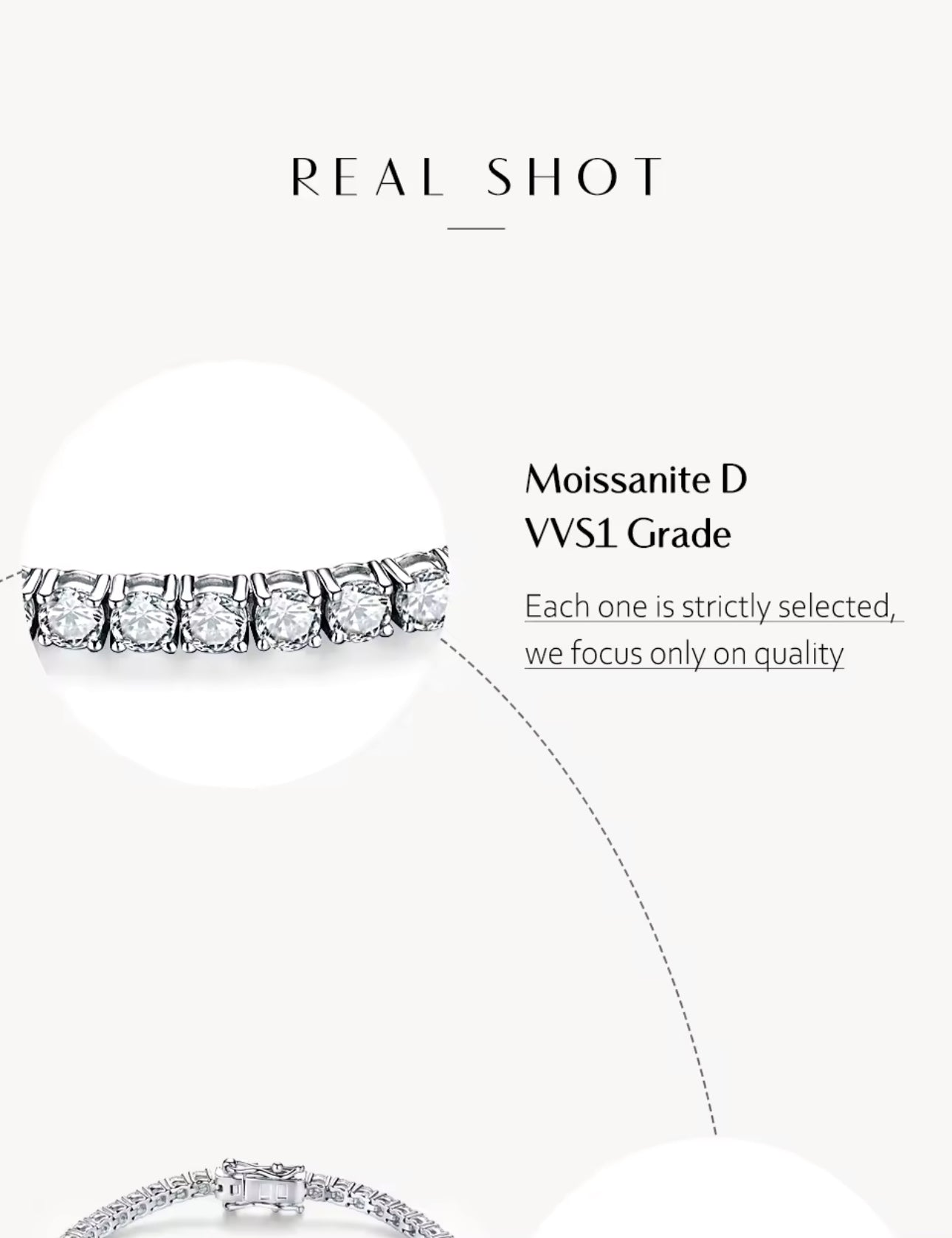 Pulsera de Diamantes de Moissanita de 2.5 mm