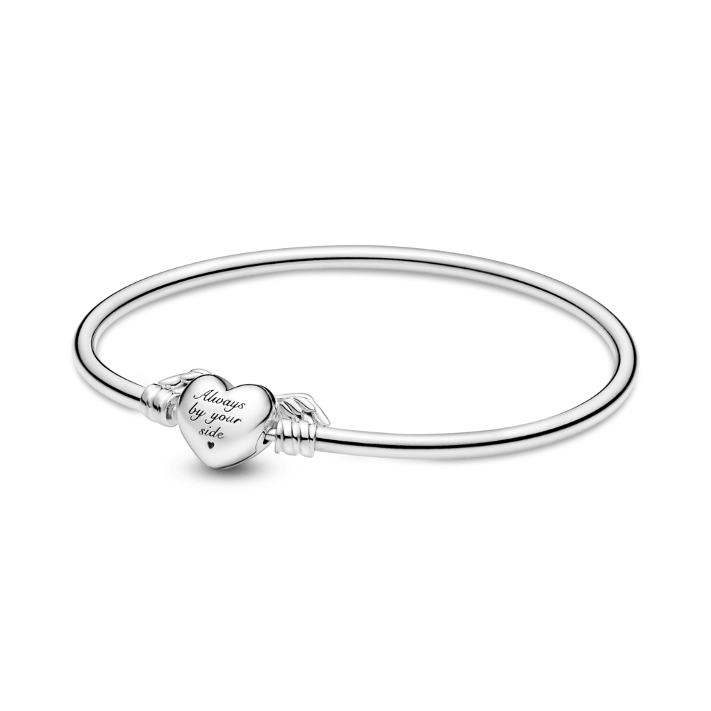 Brazalete rígido Momentos con broche de Corazón con Alas