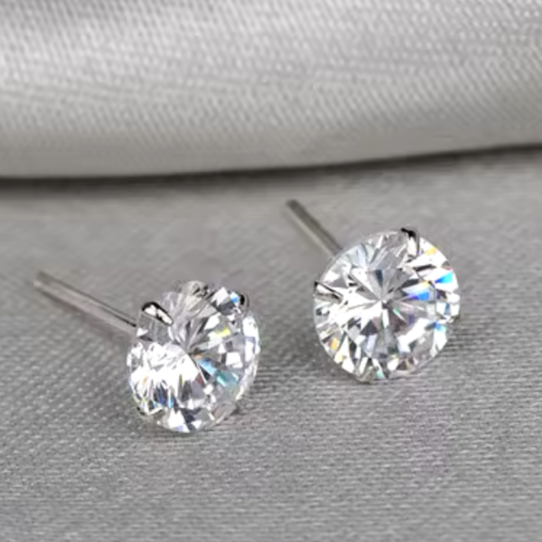 Aretes de Zirconia elevada en plata